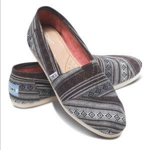 Women’s Toms Classics black Nepal weave print